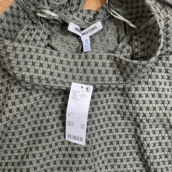 URBAN OUTFITTERS Madison green Textured Strapless Midi Dress XS - Picture 7 of 9